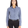 CrownLux Performance® Ladies' Tonal Mini Check Woven Shirt