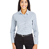 CrownLux Performance® Ladies' Micro Windowpane Woven Shirt