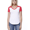 Ladies' CVC Varsity V-Neck T-Shirt